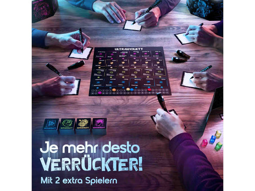 Ultraviolett Erweiterung für 5–6 Personen: Spielrunde am Tisch, Text Je mehr desto verrückter.