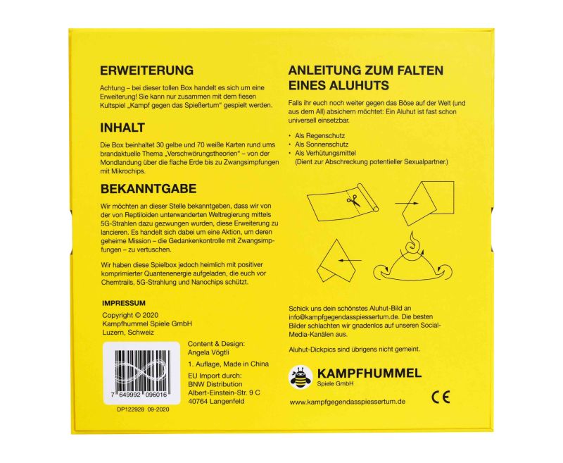 Kampf gegen das Spiessertum Aluhut-Erweiterung Rückseite