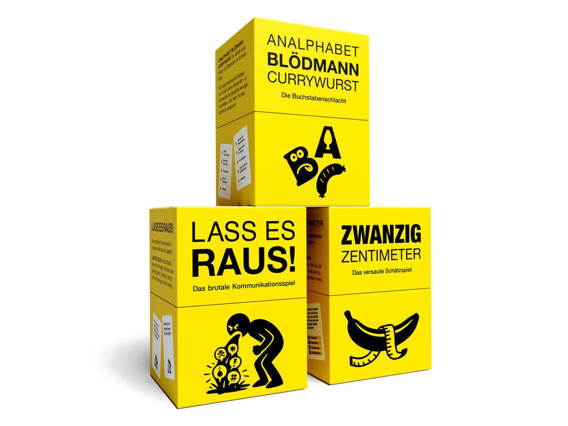 Bundle: Zwanzig Zentimeter, Lass es raus! & Analphabet Blödmann Currywurst